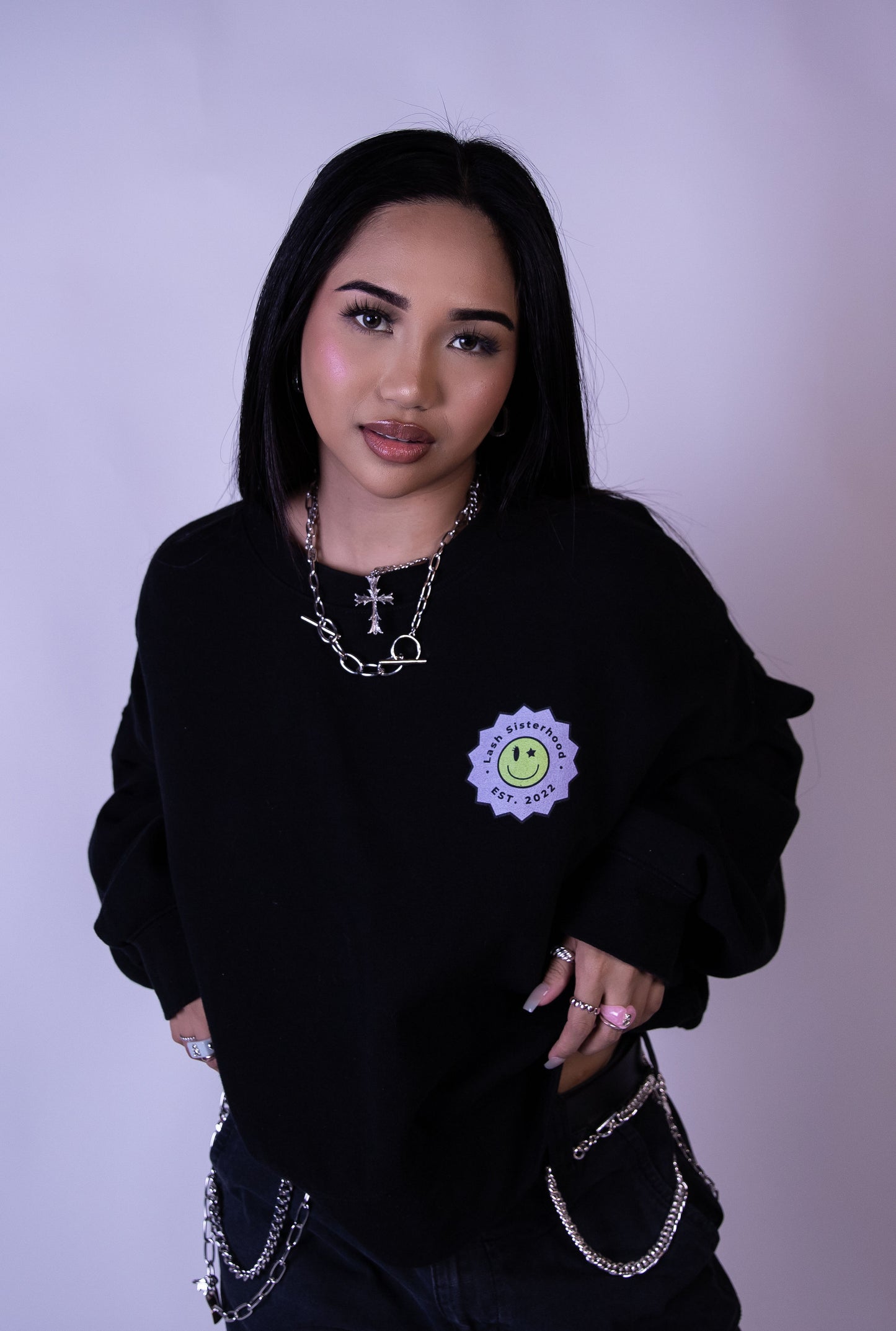 Lash Sisterhood
- Lash Artist Oversized Crop Jumper