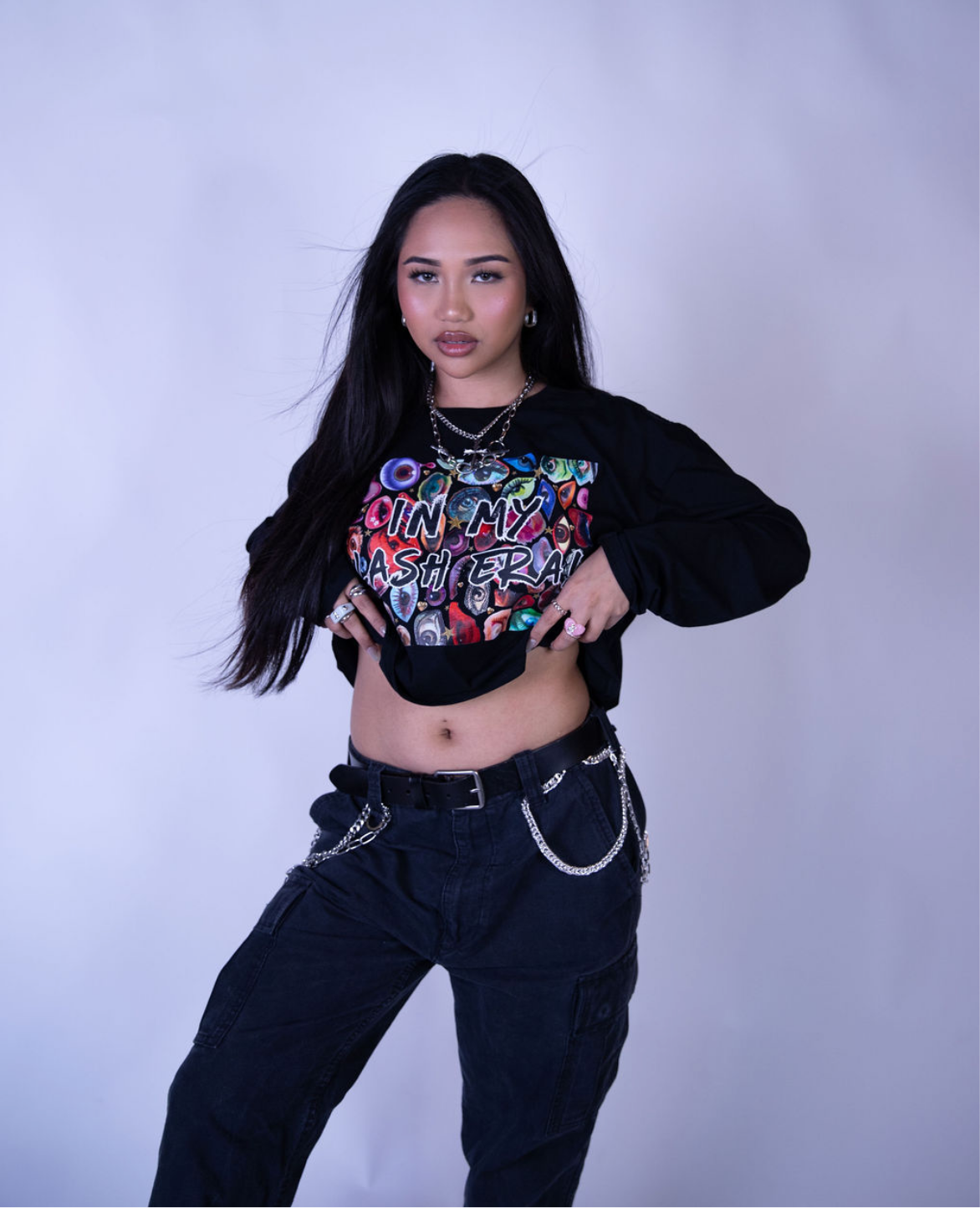 Lash Sisterhood
- Lash Artist
In My Lash Era Crop Long Sleeve T-Shirt