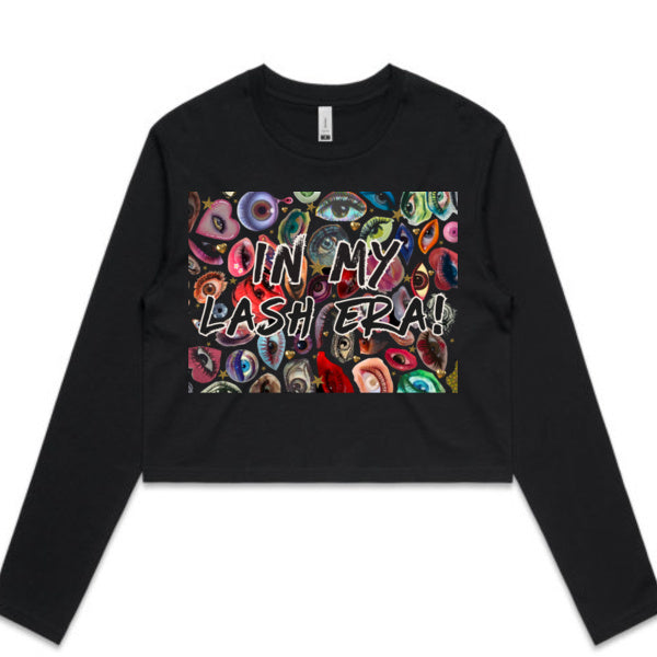 Lash Sisterhood
- Lash Artist
In My Lash Era Crop Long Sleeve T-Shirt