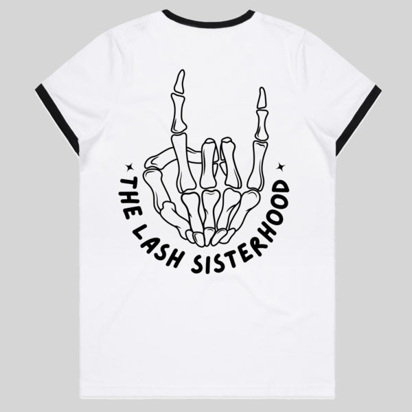 Lash Sisterhood
- Lash Artist
Black Rock hand T-Shirt