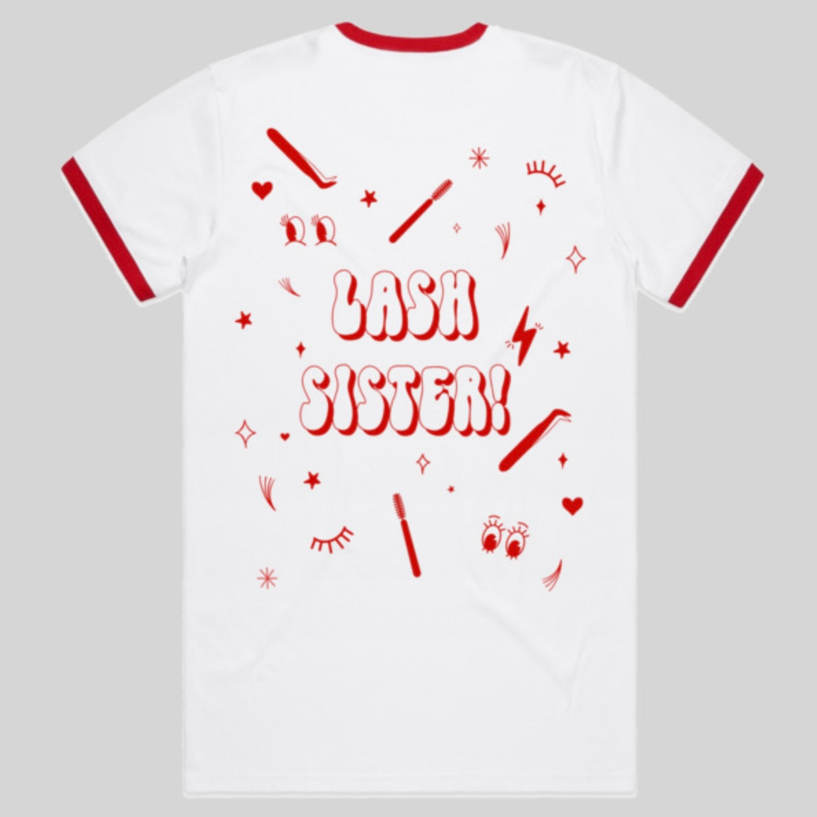 Lash Sisterhood - Lash Artist Red Retro T-Shirt