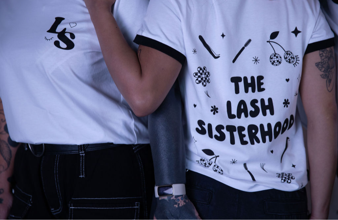 Lash Sisterhood - Lash Artist Retro Black T-Shirt