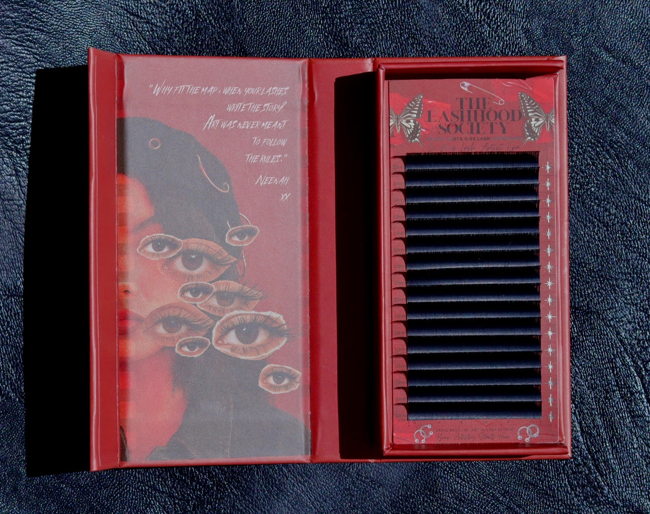 Velvet Vanta™ 0.03 Single Length Cashmere Lash Extensions | Lashhood Society Lash Supplies Australia