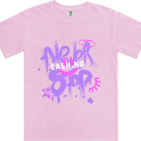 Never Stop Lashing - Vintage Oversized T-Shirt