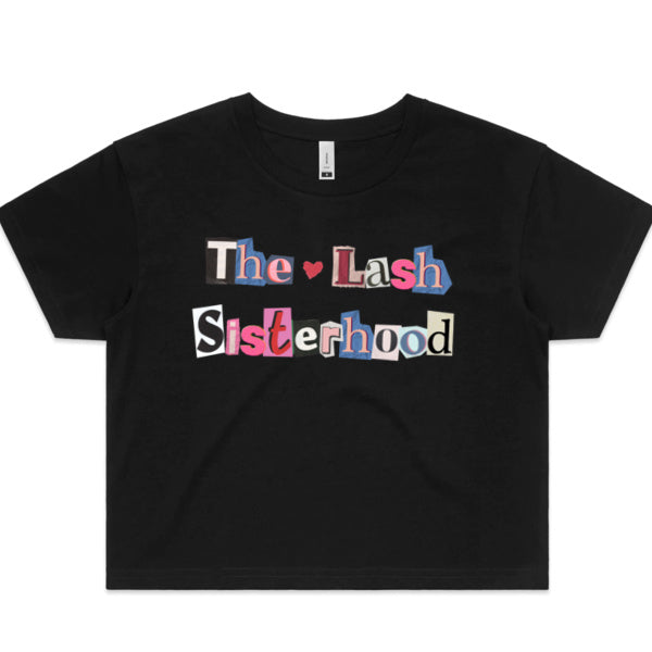 The Lash Sisterhood Scrapbook art - Lash Tech crop T-shirt