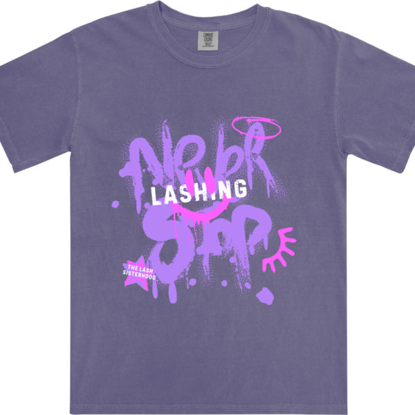 Never Stop Lashing - Vintage Oversized T-Shirt