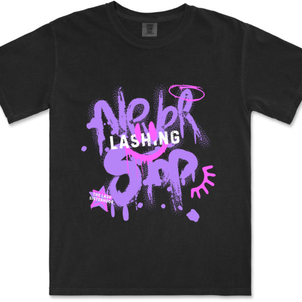 Never Stop Lashing - Vintage Oversized T-Shirt