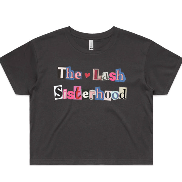 The Lash Sisterhood Scrapbook art - Lash Tech crop T-shirt