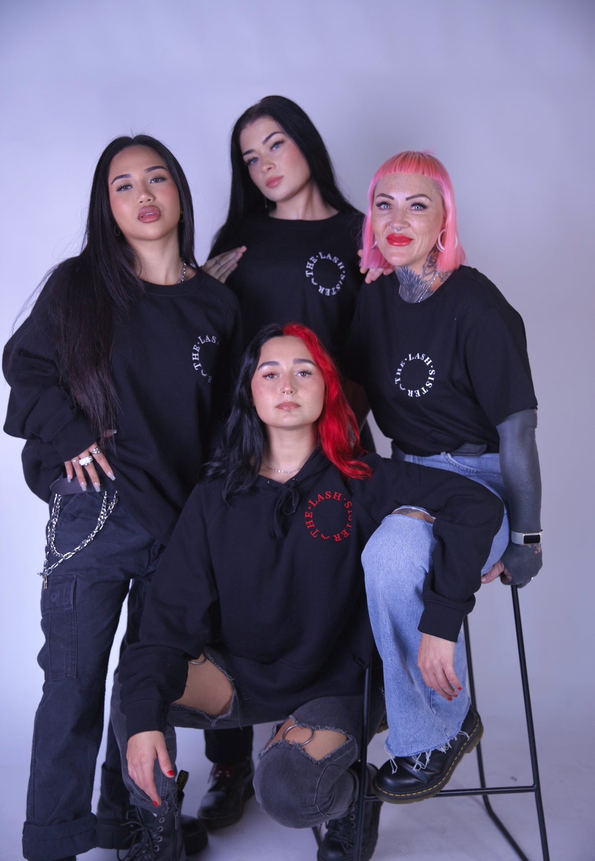 Lash Sisterhood -Lash Artist Hoodie (Red Font)