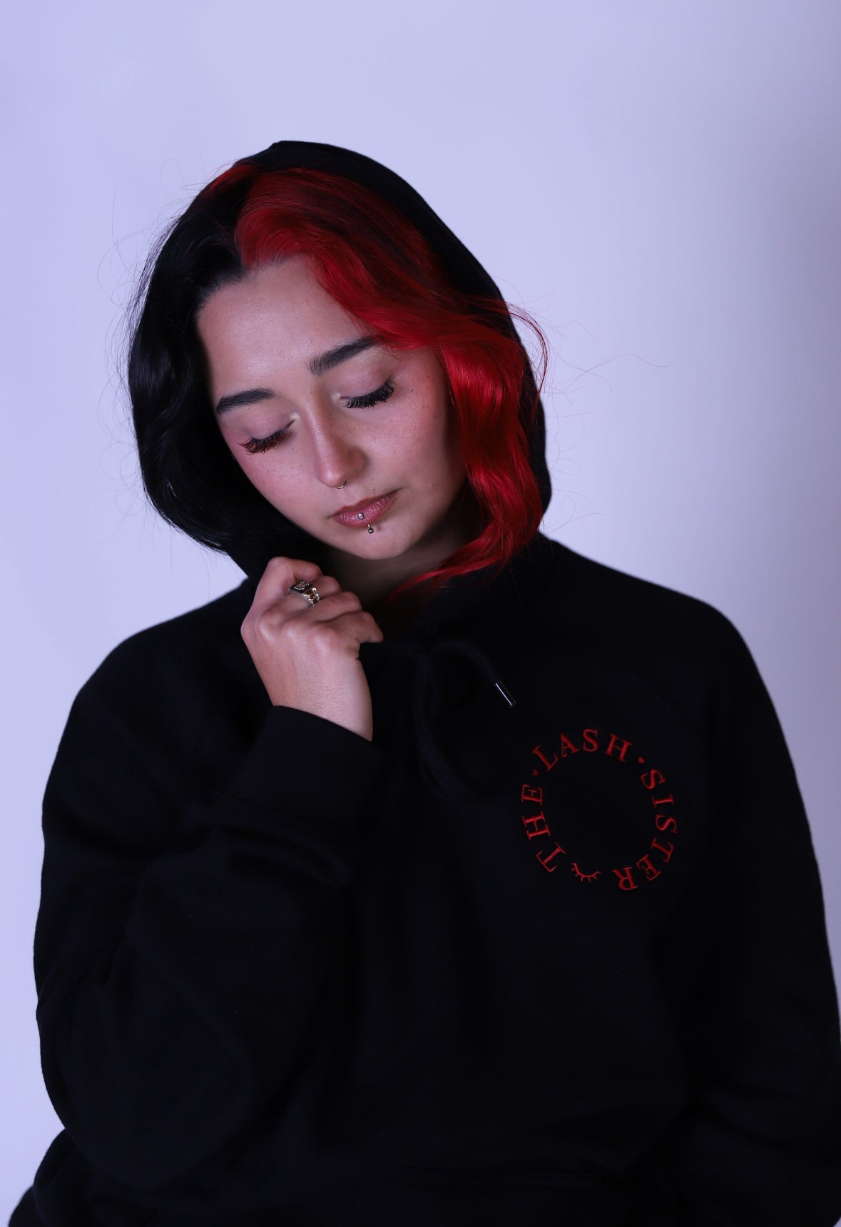 Lash Sisterhood -Lash Artist Hoodie (Red Font)