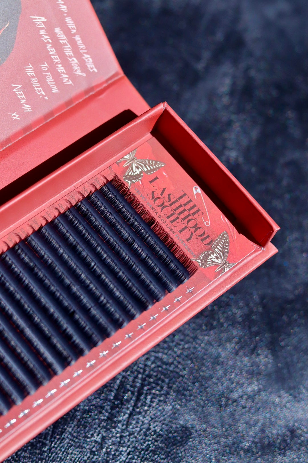 Velvet Vanta™ 0.03 Single Length Cashmere Lash Extensions | Lashhood Society Lash Supplies Australia