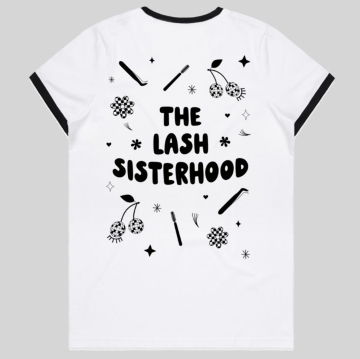 Lash Sisterhood - Lash Artist Retro Black T-Shirt